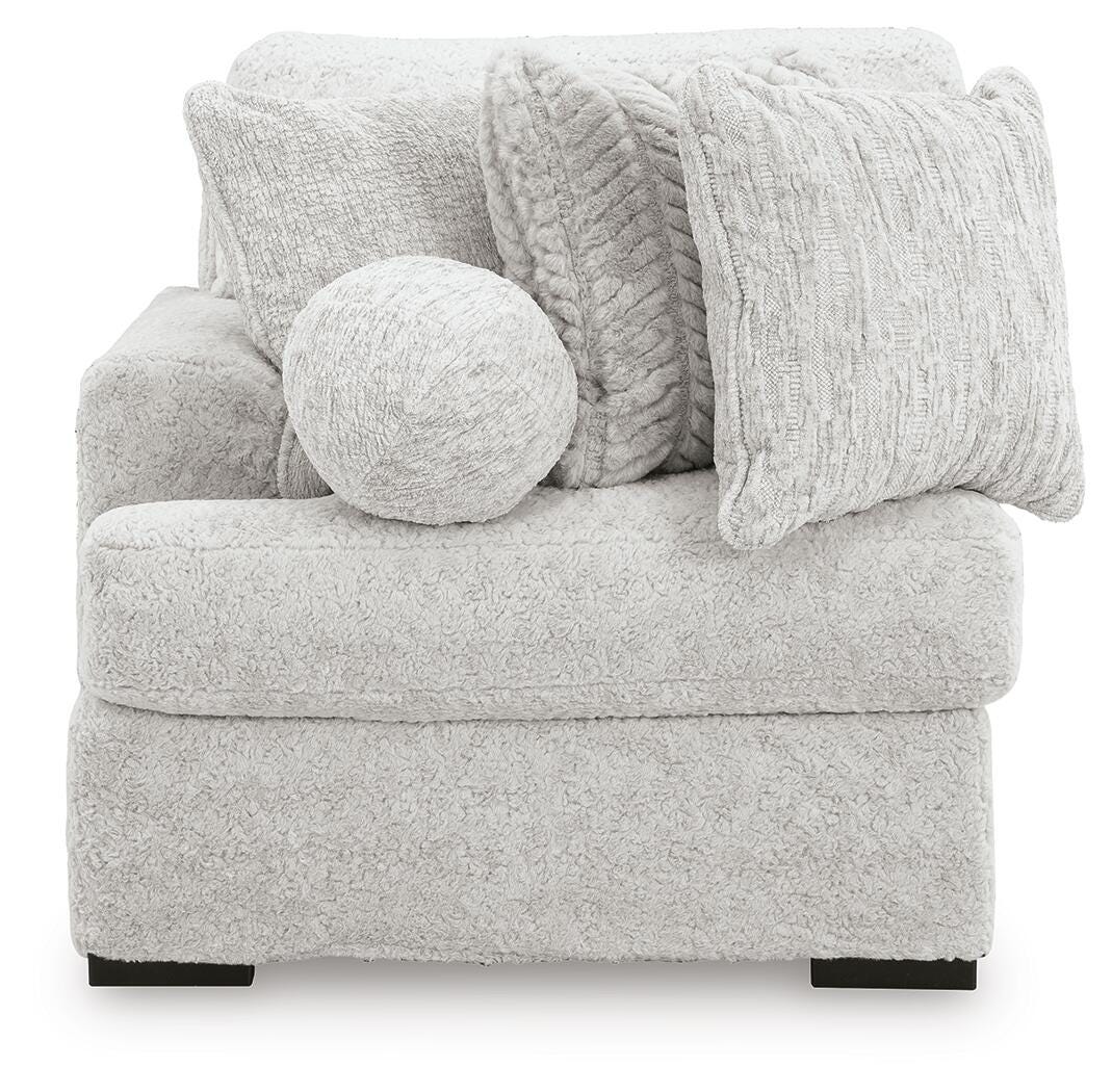 Cuddle Plush Corner Chair Velvet Chenille - Left Arm Facing