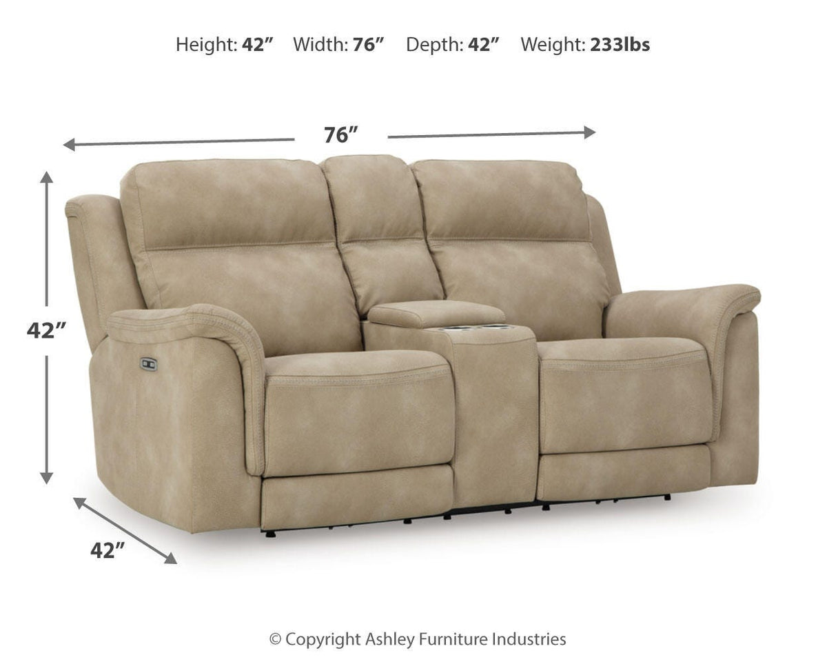 Next-Gen Durapella PWR REC Loveseat/CON/ADJ HDRST Microfiber