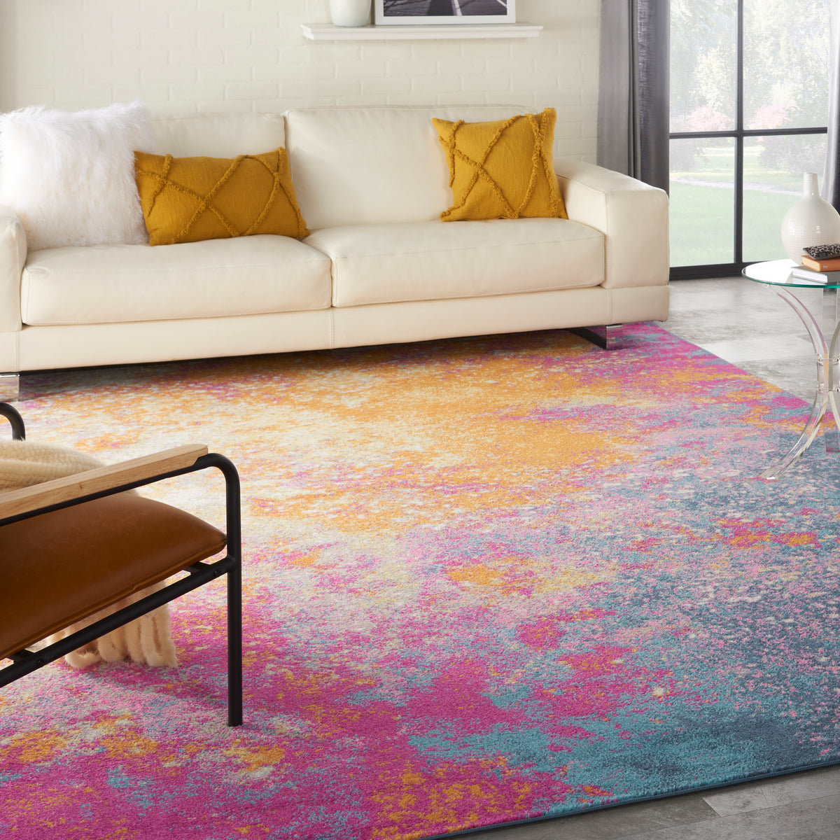 Passion PSN10 Sunburst Rug - room scene