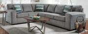 Silverton Pewter 2 Piece Sectional