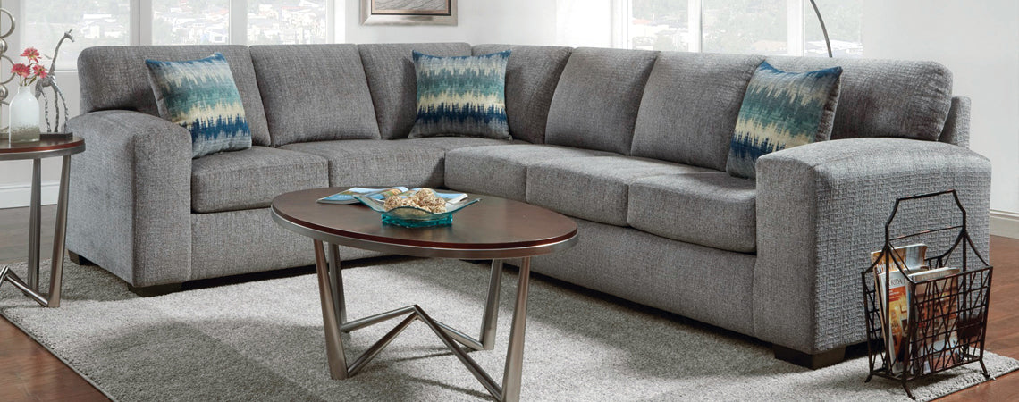 Silverton Pewter 2 Piece Sectional
