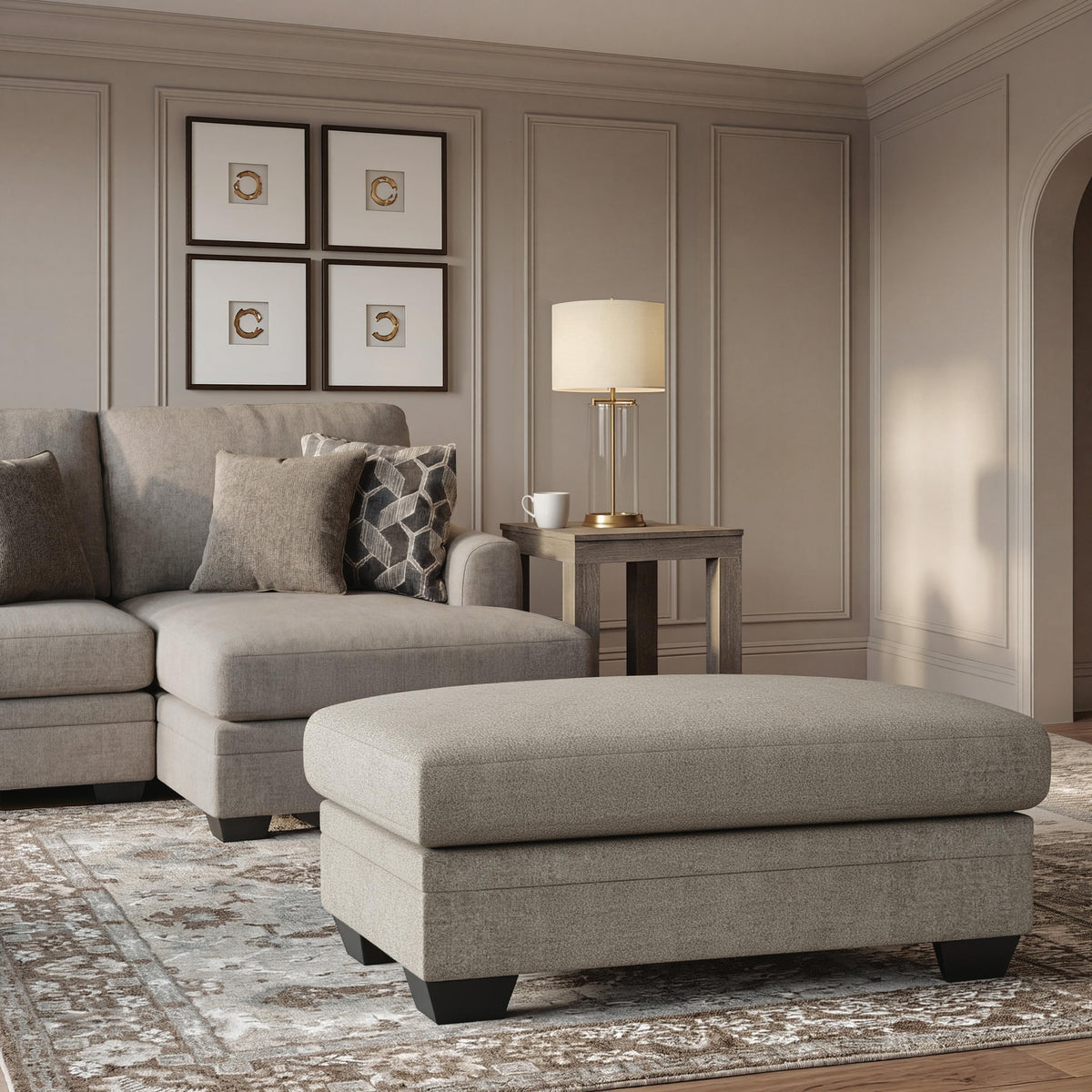 Stonemeade Sofa Chaise, Oversized Chair, and Ottoman