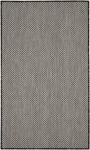 Courtyard COU01 Black White Rug - Rectangle