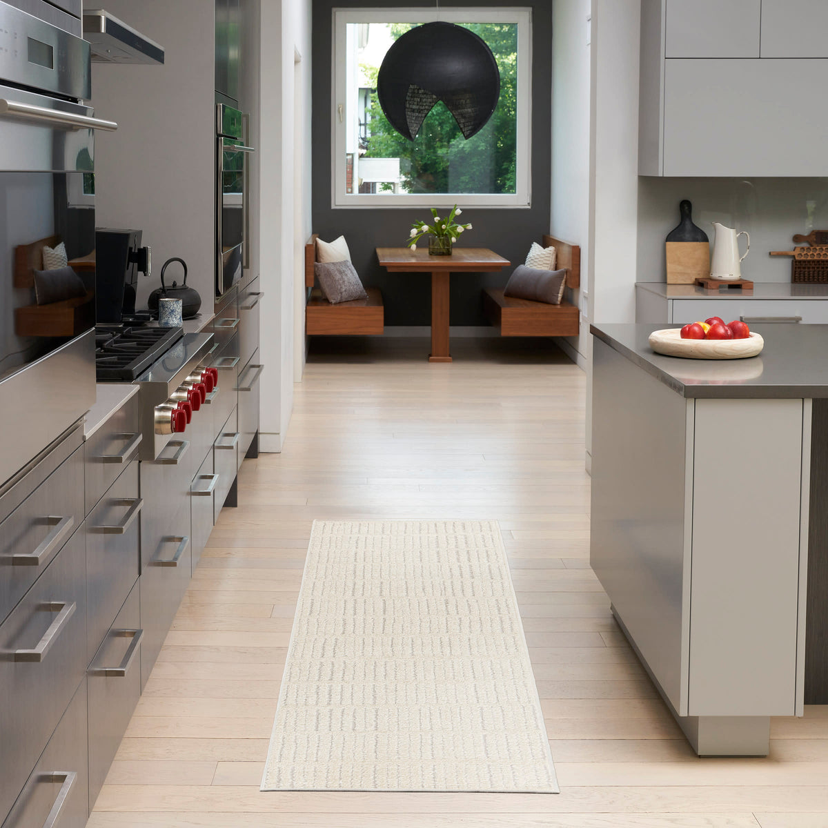 Modern Comfort MNC03 Ivory Grey Rug - room scene