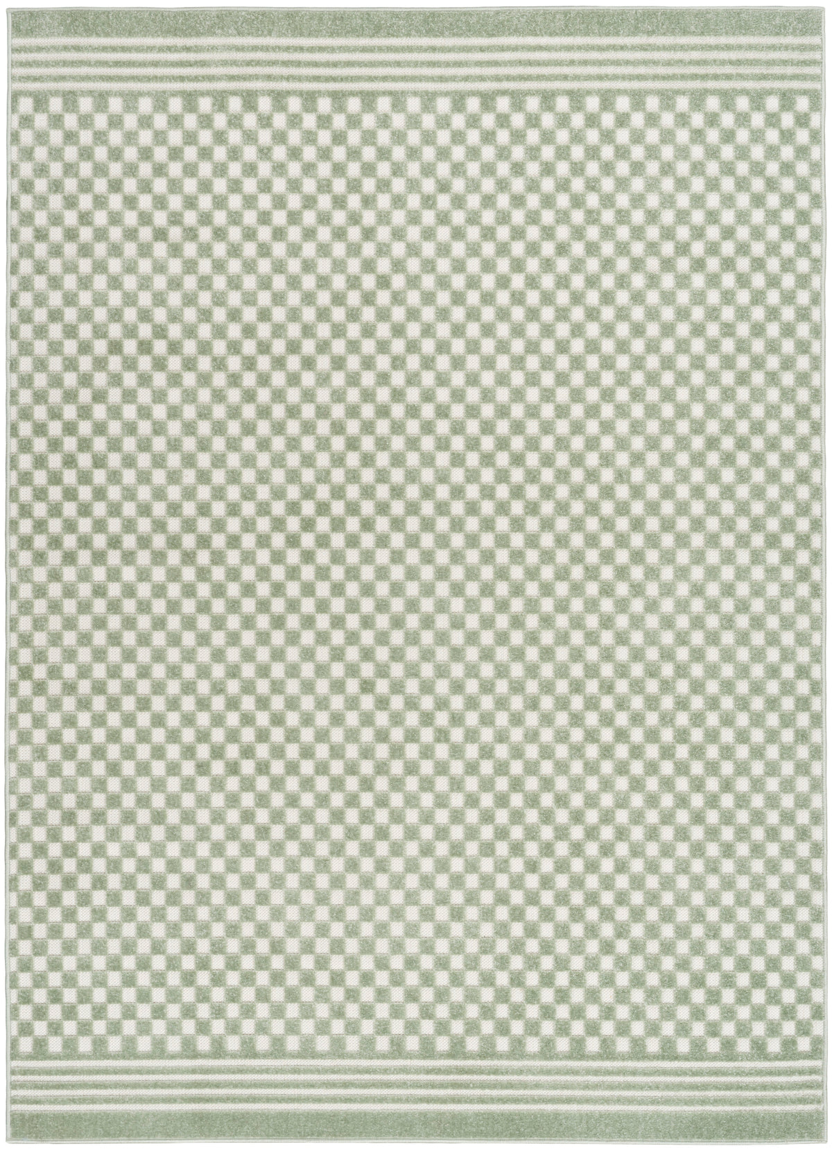 Care Free CAF02 Green Rug - Rectangle