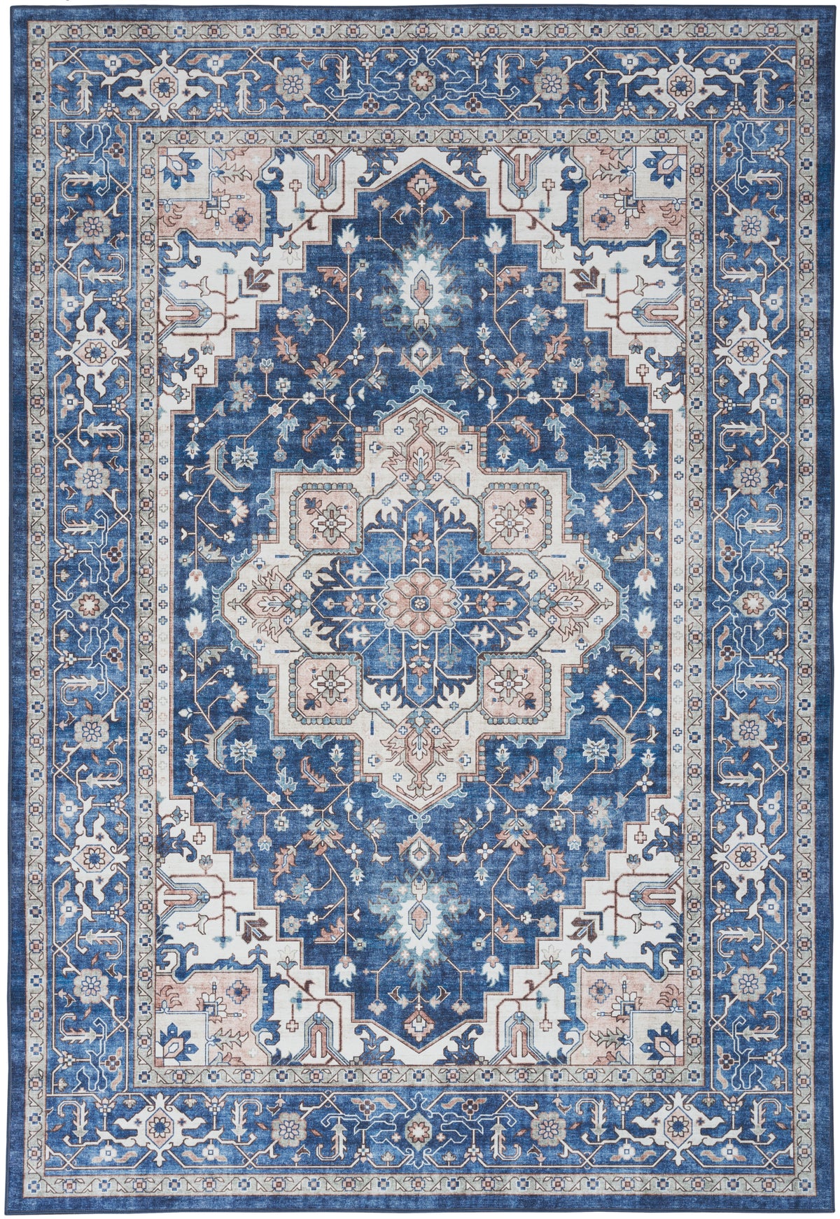 Fulton FUL10 Navy Ivory Rug - Rectangle