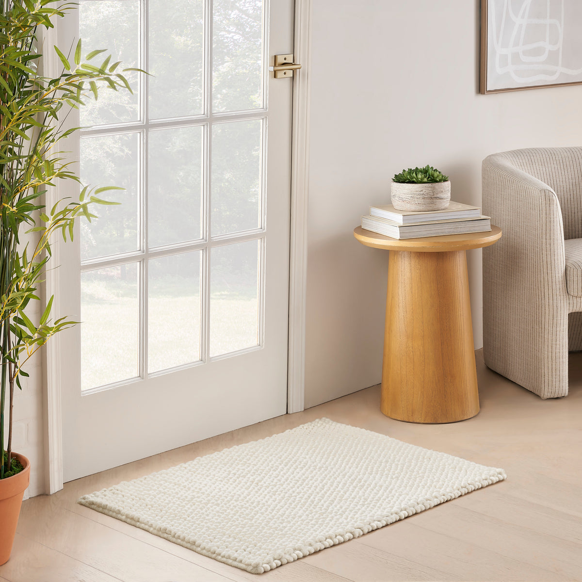 Pure Knots KNT01 Ivory Rug - room scene
