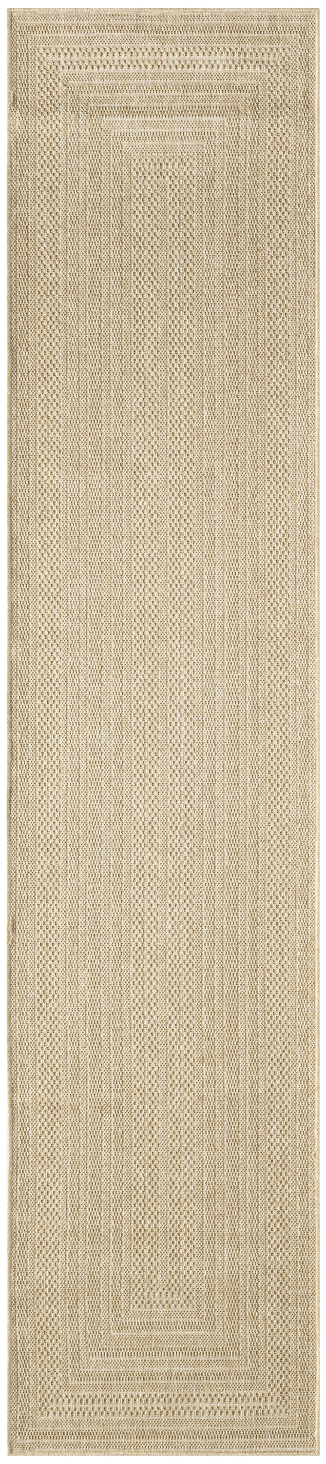Tulum TLM04 Taupe Ivory Rug - Runner