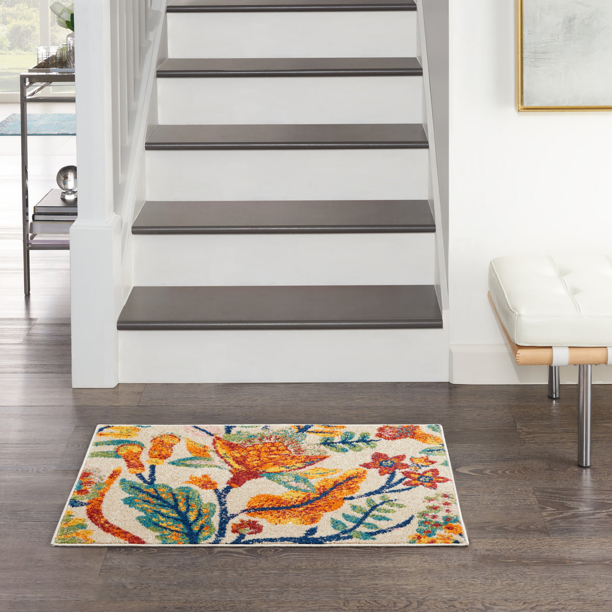 Allur ALR09 Ivory Multicolor Rug - room scene