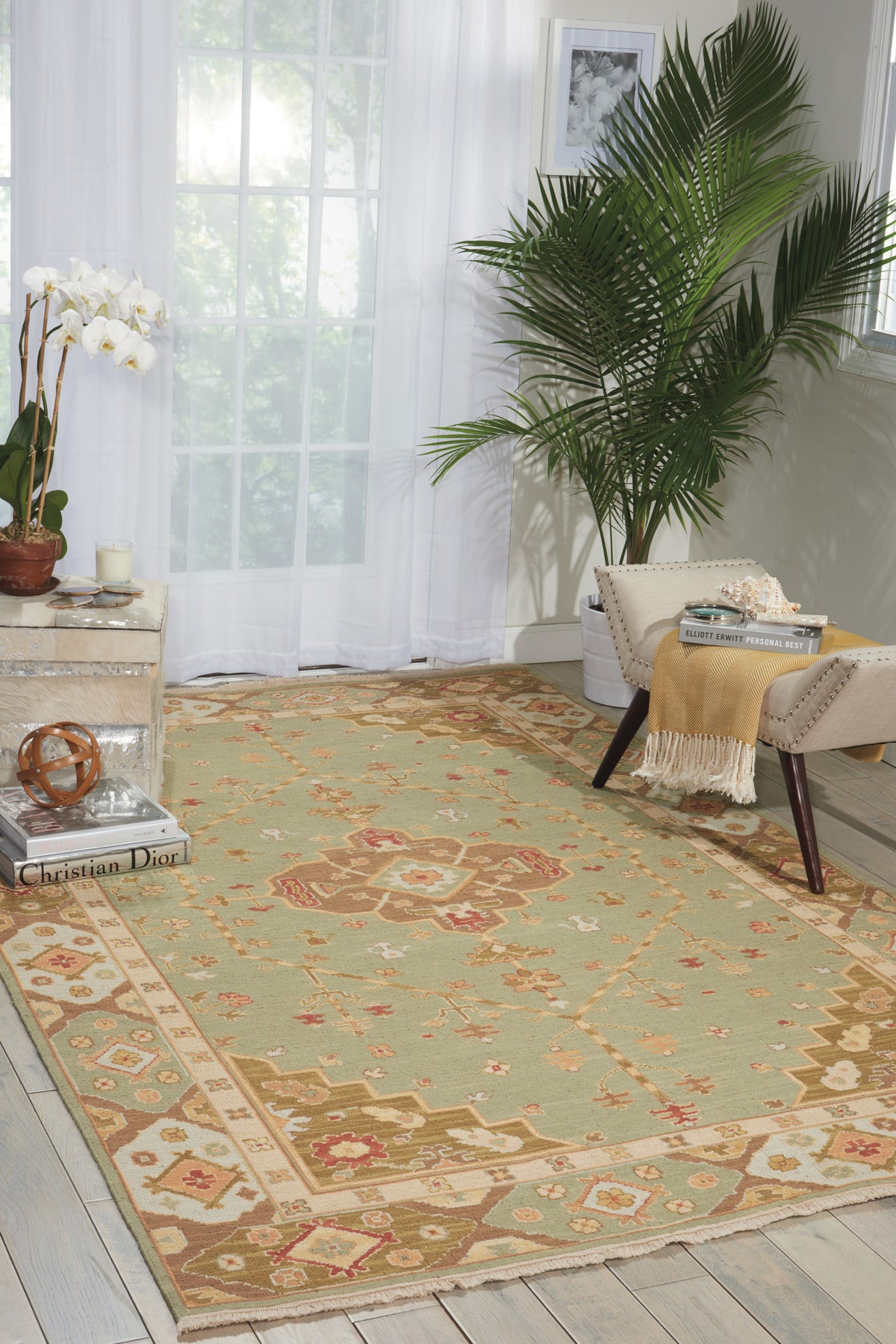 Nourmak S205 Jade Rug - room scene