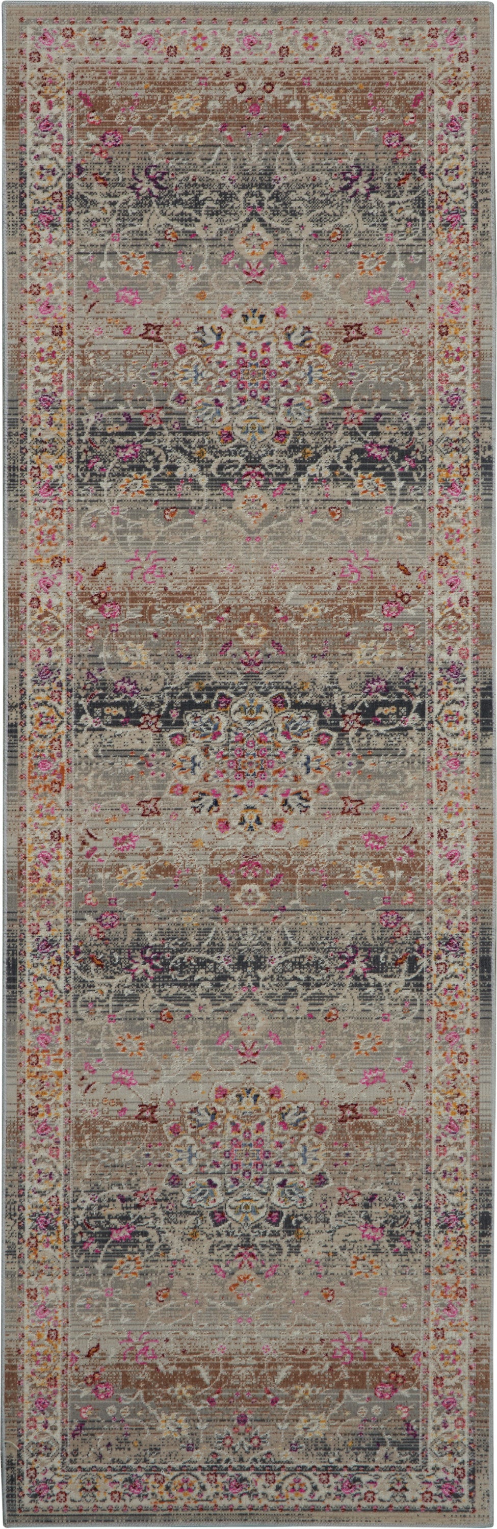 Vintage Kashan VKA01 Grey Rug - Runner