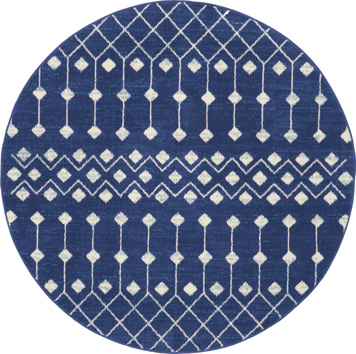 Grafix GRF37 Navy Rug - Round