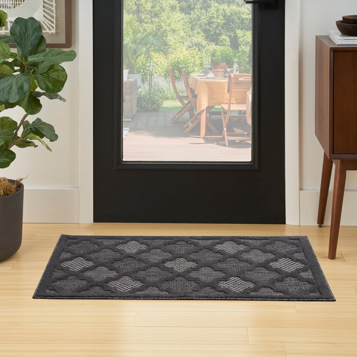 Easy Care NES01 Charcoal Black Rug - room scene