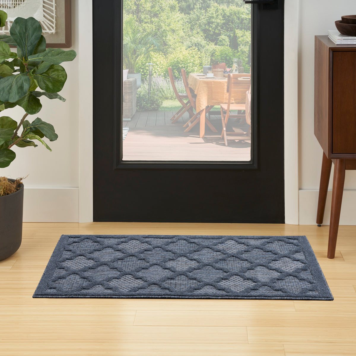Easy Care NES01 Navy Blue Rug - room scene