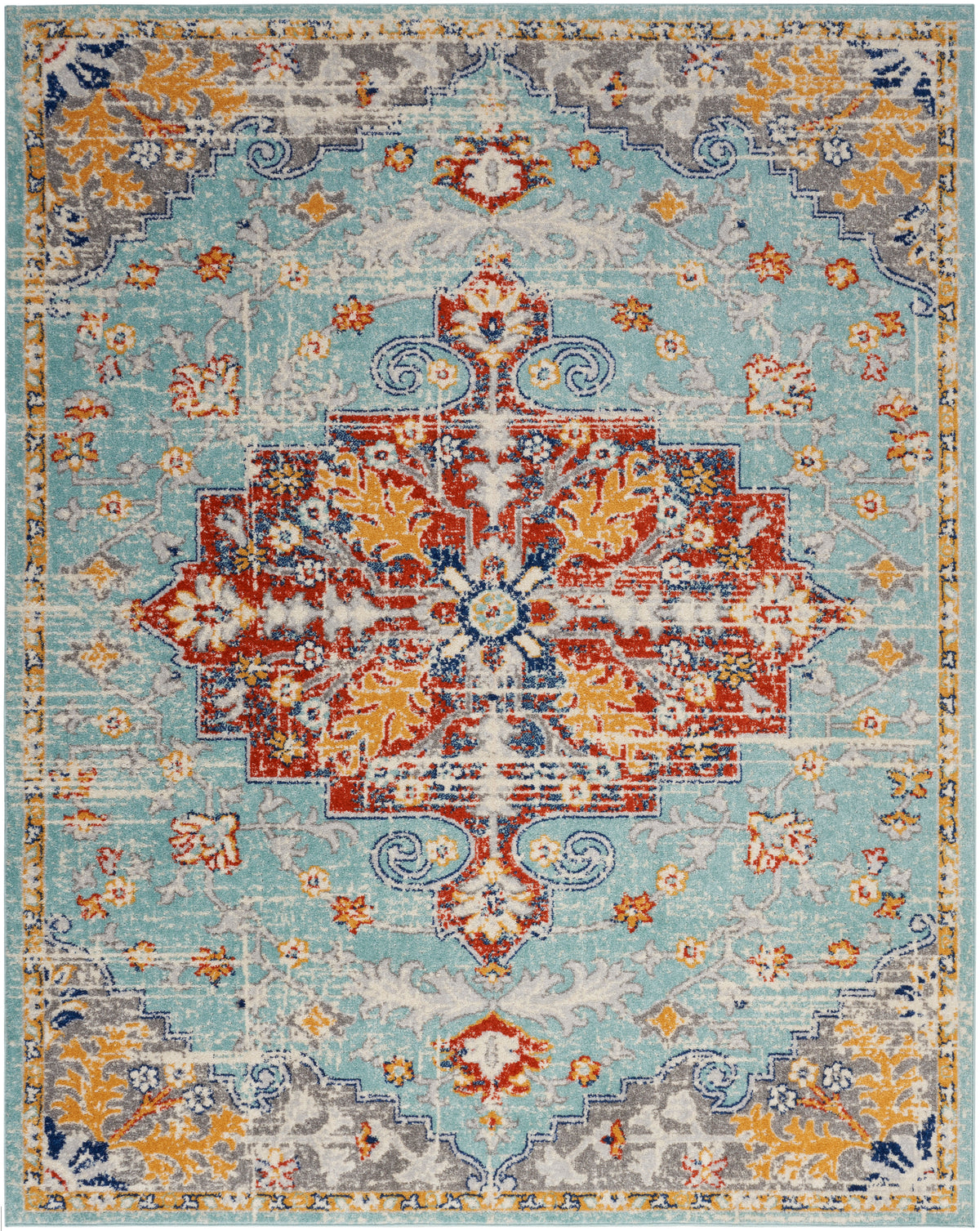 Passion PSN52 Aqua Multicolor Rug - Rectangle