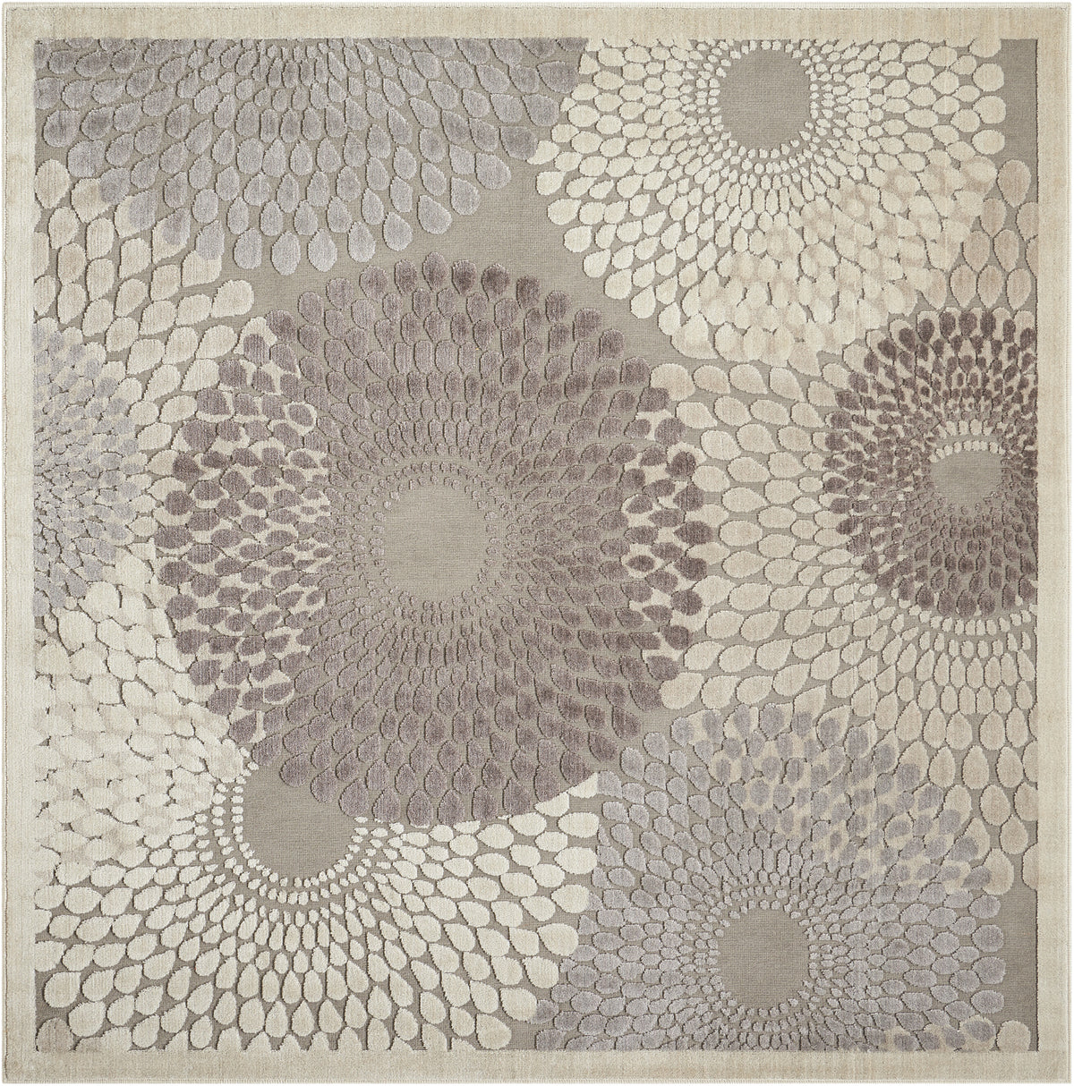 Graphic Illusions GIL04 Grey Rug - Square