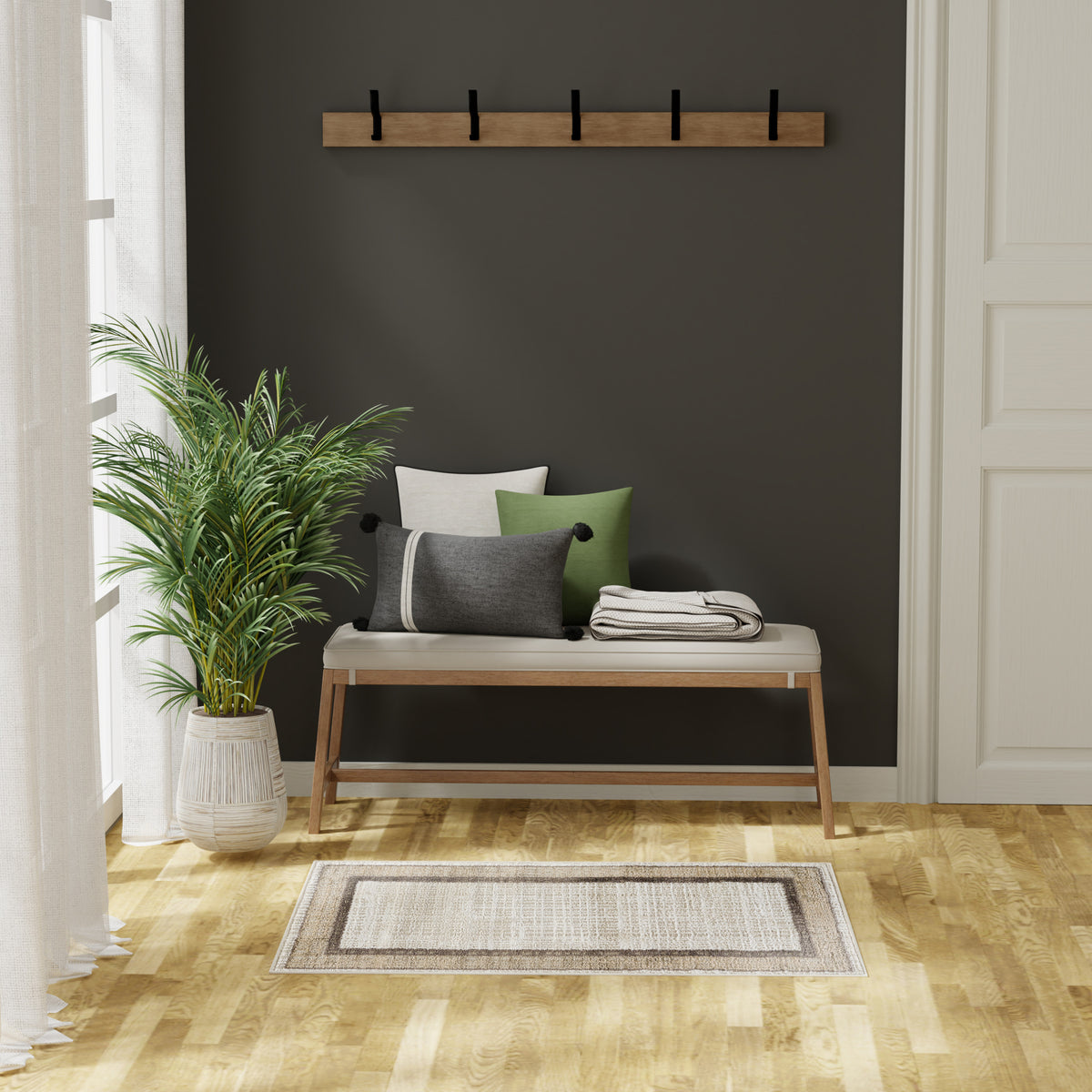 Dekor DEK06 Ivory Brown Rug - room scene