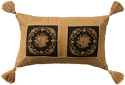 Vintage Pillow VAN7 Black 13" x 22" Throw Pillows