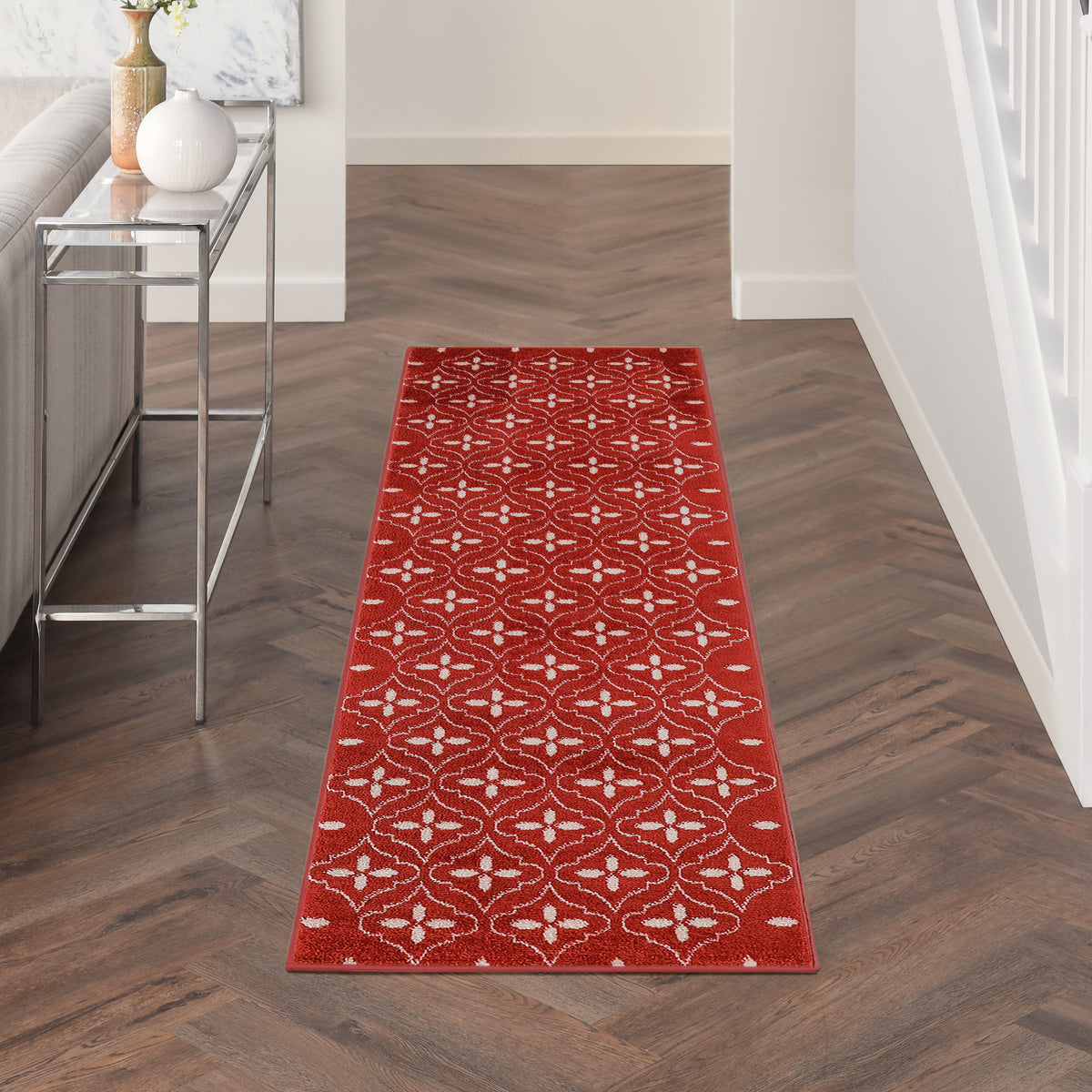 Nourison Essentials NRE04 Brick Ivory Rug - room scene