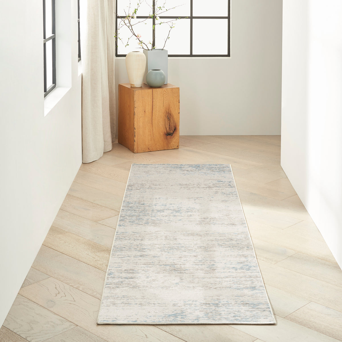 CK029 Captivating CVT01 Cream Blue Rug - room scene
