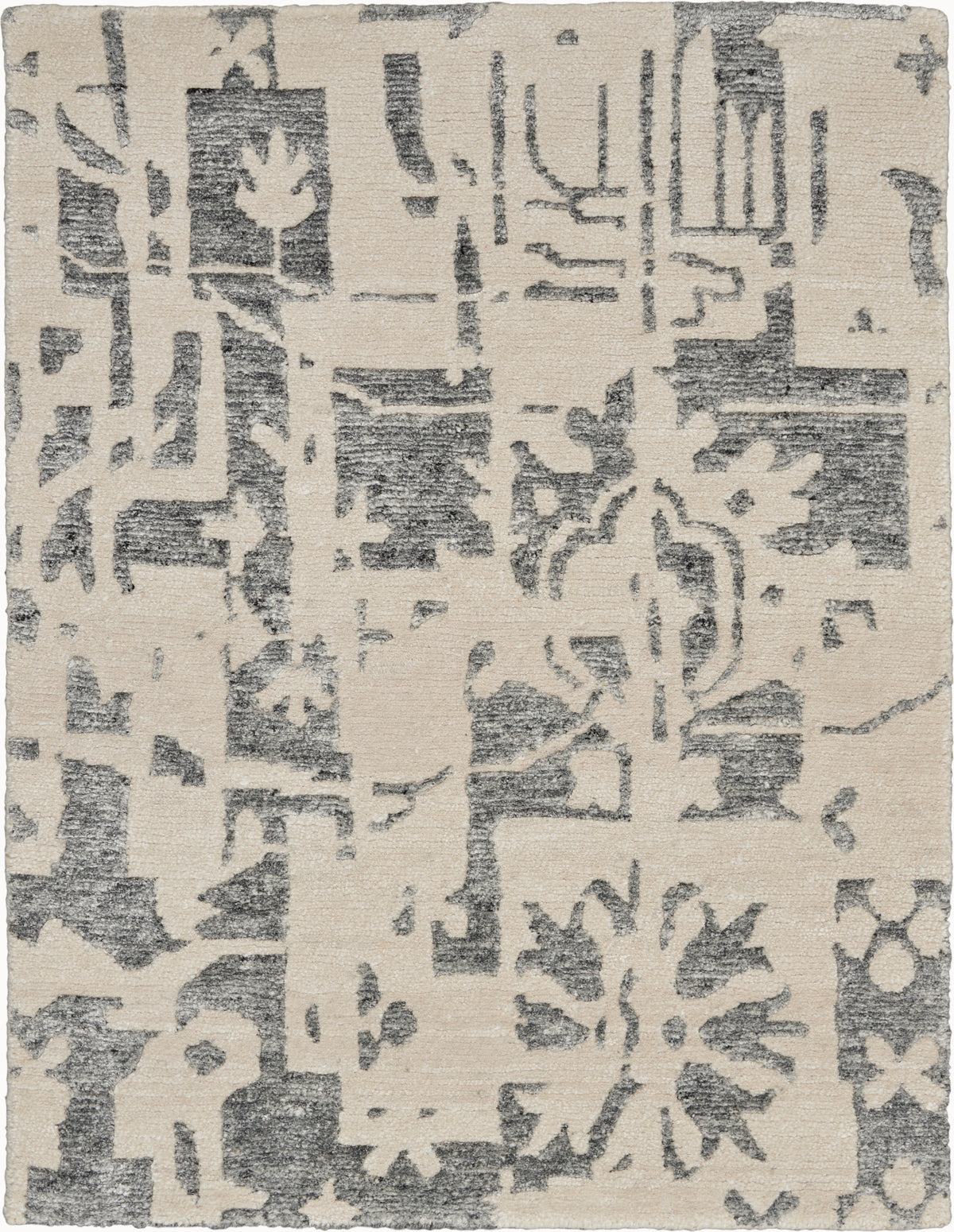 Silk Shadows SHA19 Ivory Grey Rug - Rectangle