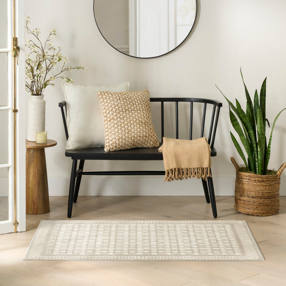 Nordic NRC03 Ivory Rug - room scene
