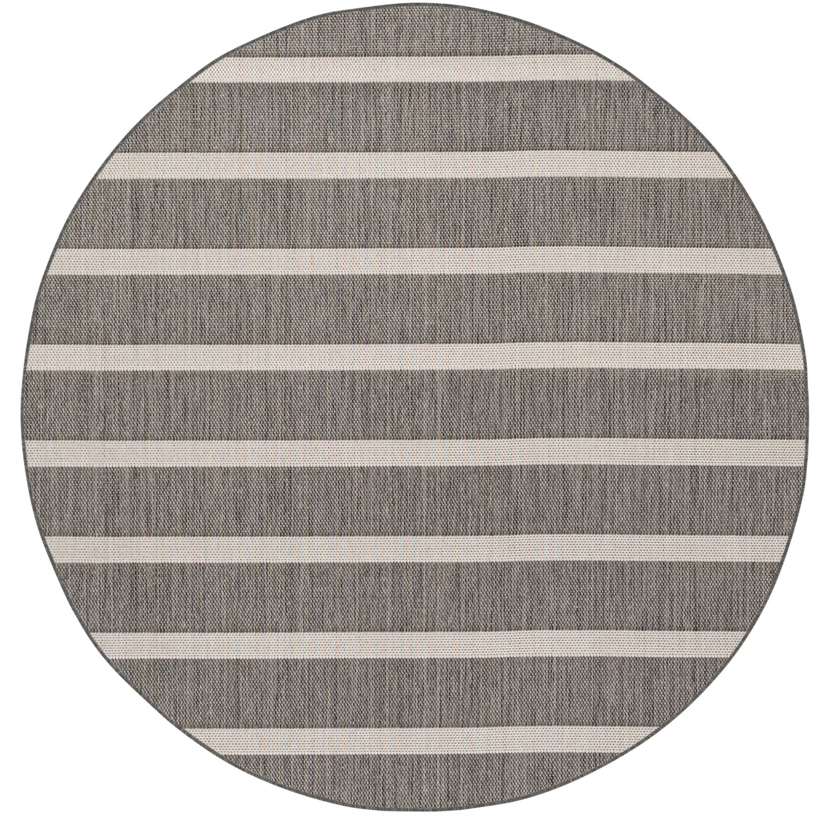 Positano POS03 Charcoal Ivory Rug - Round
