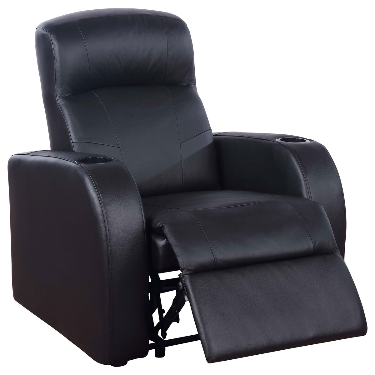 Cyrus 5-piece Upholstered Home Theater Seating with 3 Recliners and 2 Wedge Consoles