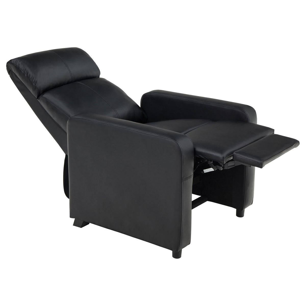 Toohey Upholstered Tufted Recliner Living Room Set Black with 4 Push-Back Recliners and 3 Wedge Consoles