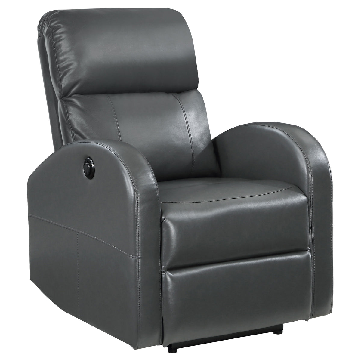 Grant Upholstered Power Recliner Chair - Grey Faux Leather