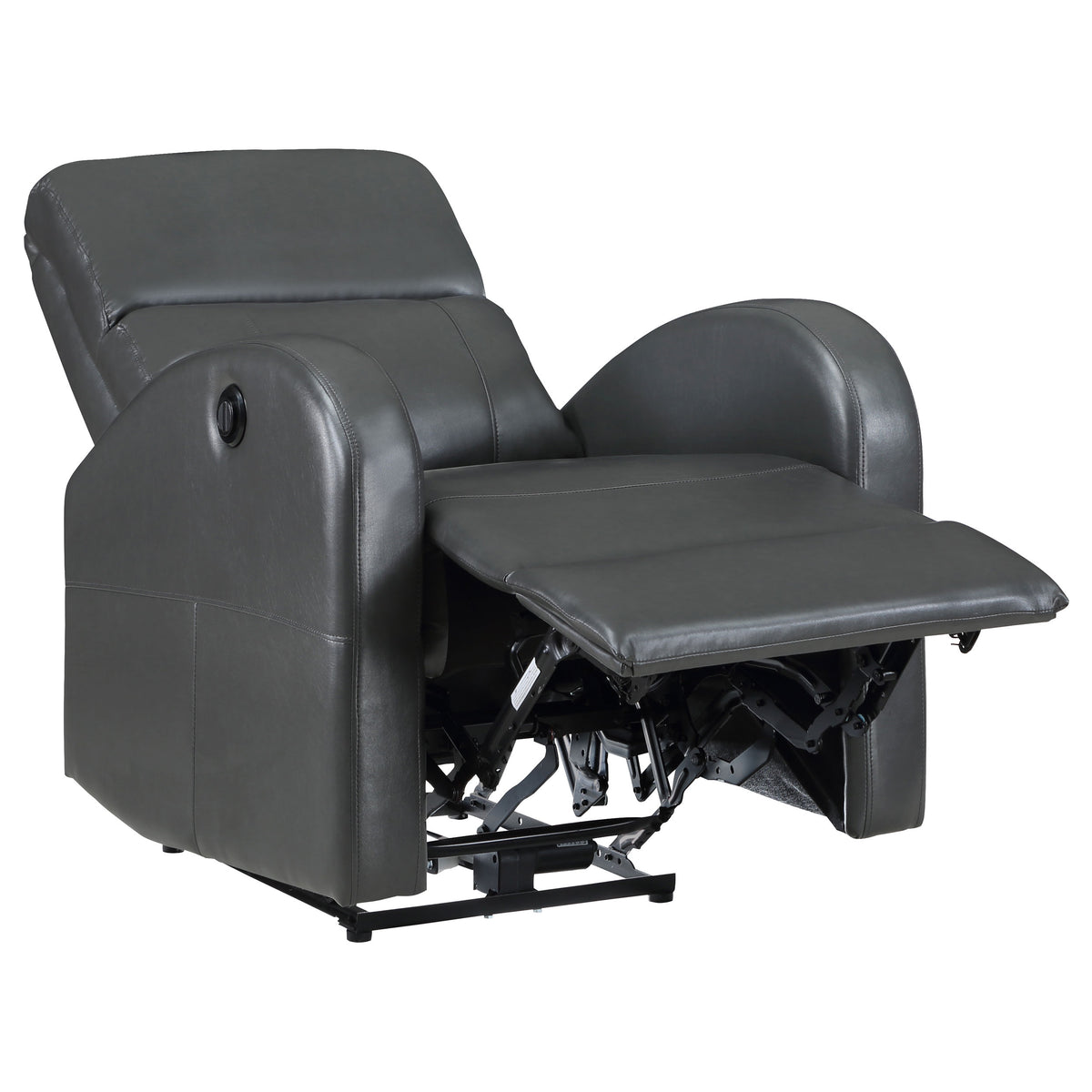 Grant Upholstered Power Recliner Chair - Grey Faux Leather