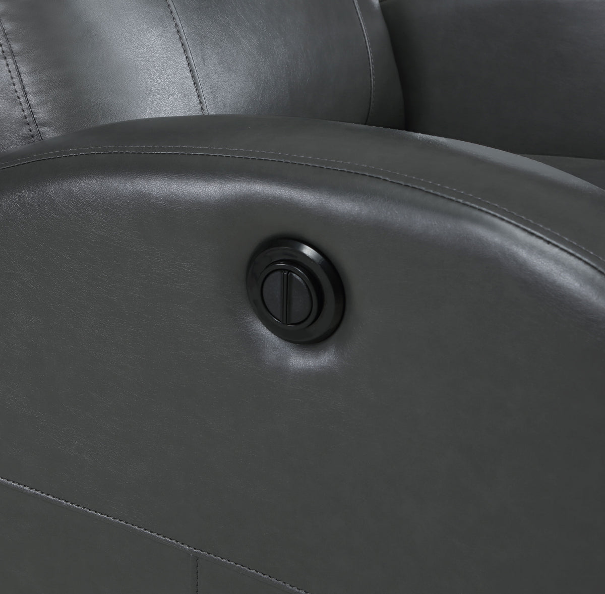 Grant Upholstered Power Recliner Chair - Grey Faux Leather