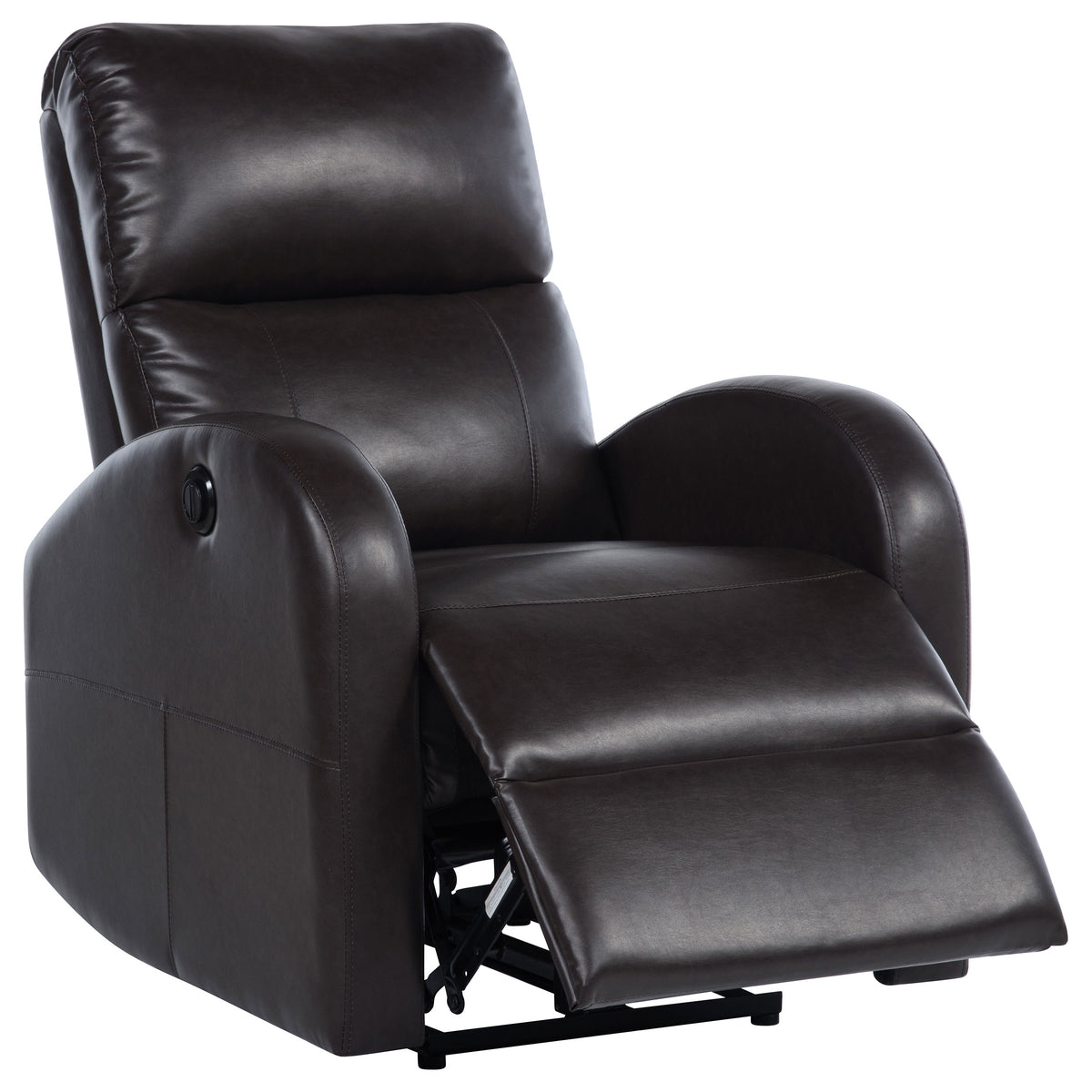 Grant Upholstered Power Recliner Chair - Brown Faux Leather