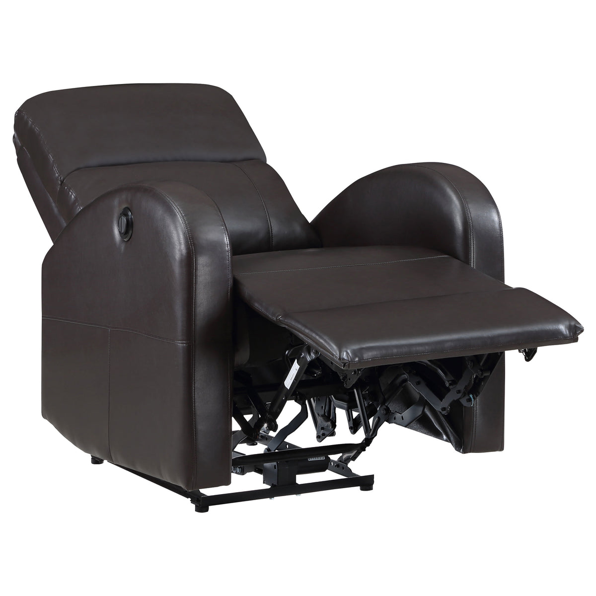 Grant Upholstered Power Recliner Chair - Brown Faux Leather