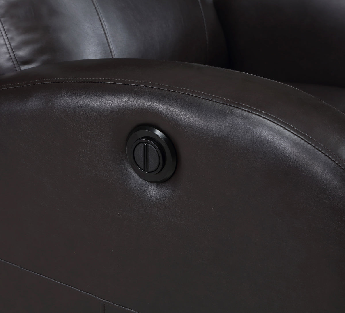 Grant Upholstered Power Recliner Chair - Brown Faux Leather