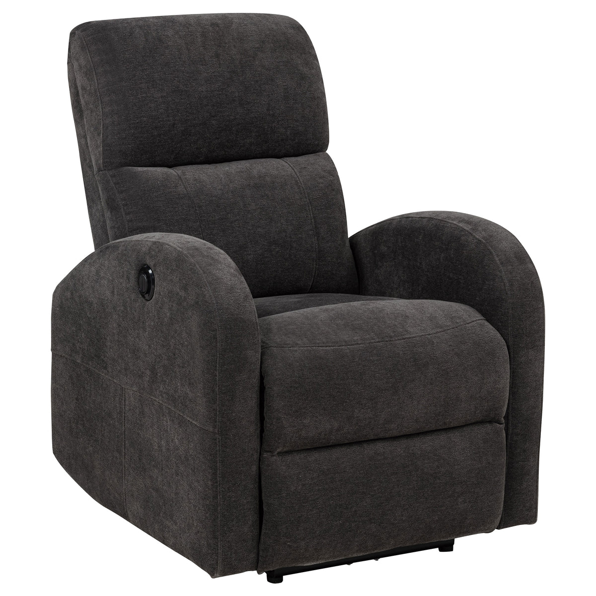 Grant Fabric Upholstered Power Recliner Chair - Charcoal Grey Fabric