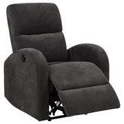 Grant Fabric Upholstered Power Recliner Chair - Charcoal Grey Fabric