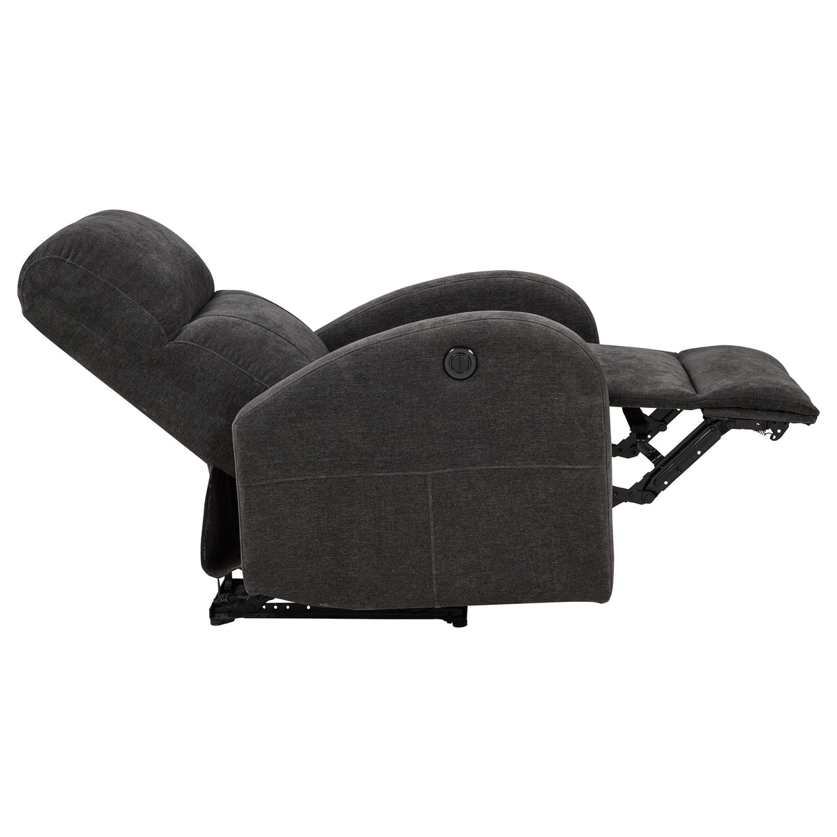 Grant Fabric Upholstered Power Recliner Chair - Charcoal Grey Fabric