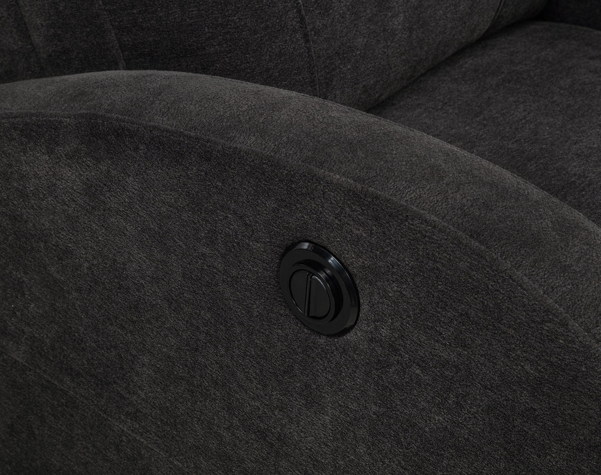 Grant Fabric Upholstered Power Recliner Chair - Charcoal Grey Fabric