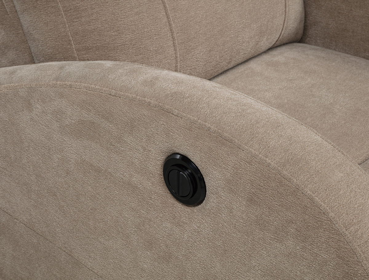 Grant Fabric Upholstered Power Recliner Chair - Camel Fabric