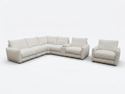 Valle Contemporary Power Recliner with USB-C Charging - Pearl