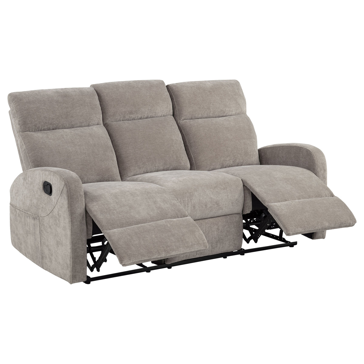 Hamilton 2-piece Chenille Manual Reclining Sofa Set - Sand