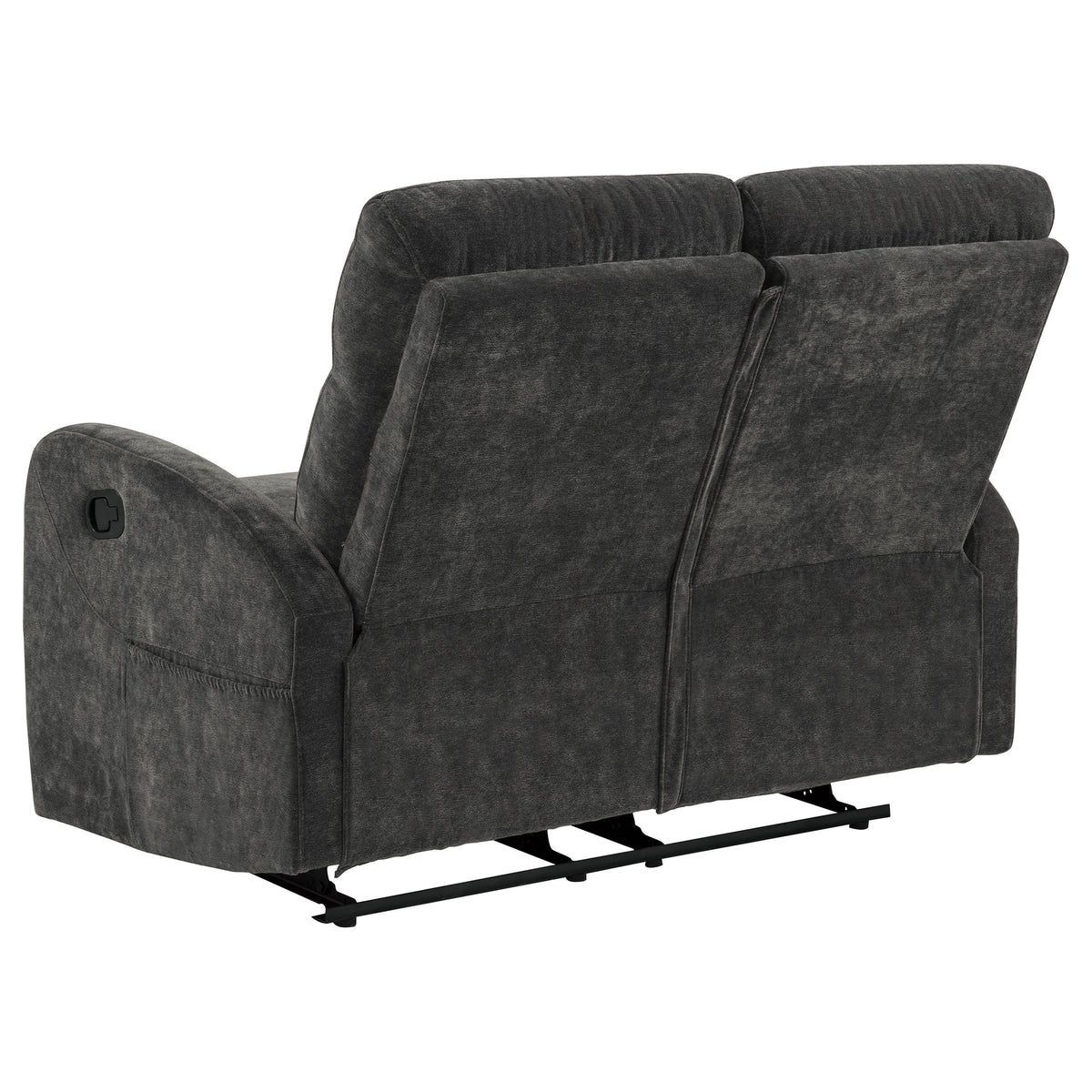 Hamilton 2-piece Chenille Manual Reclining Sofa Set - Charcoal Grey