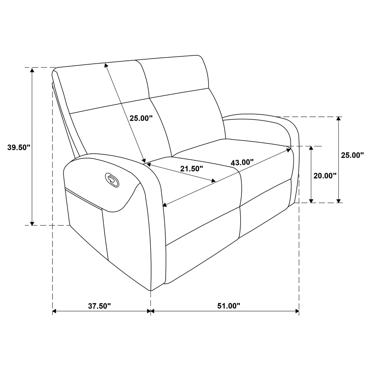 Hamilton 2-piece Chenille Manual Reclining Sofa Set - Charcoal Grey