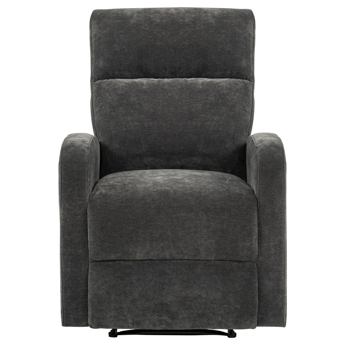 Hamilton Chenille Manual Recliner - Charcoal Grey