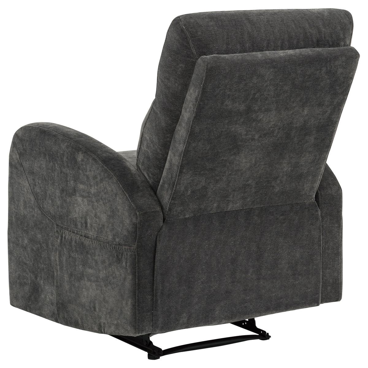 Hamilton Chenille Manual Recliner - Charcoal Grey