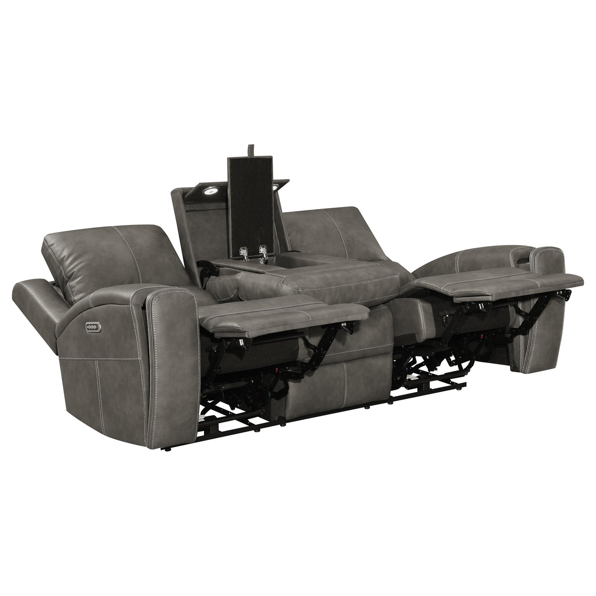 Brickston 3-piece Triple Power Reclining Sofa Set - Charcoal