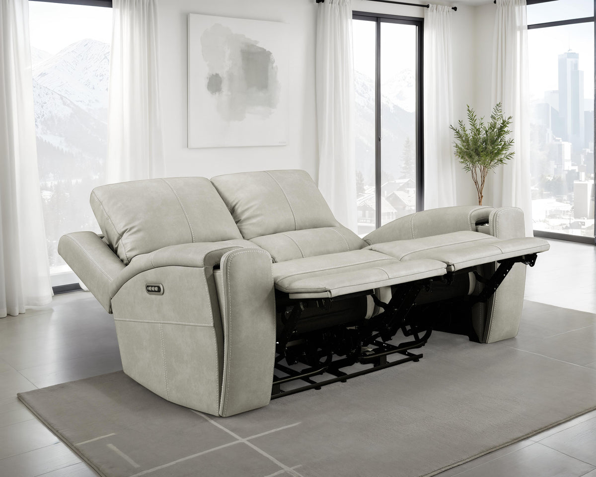 Brickston Triple Power Reclining Loveseat - Mushroom