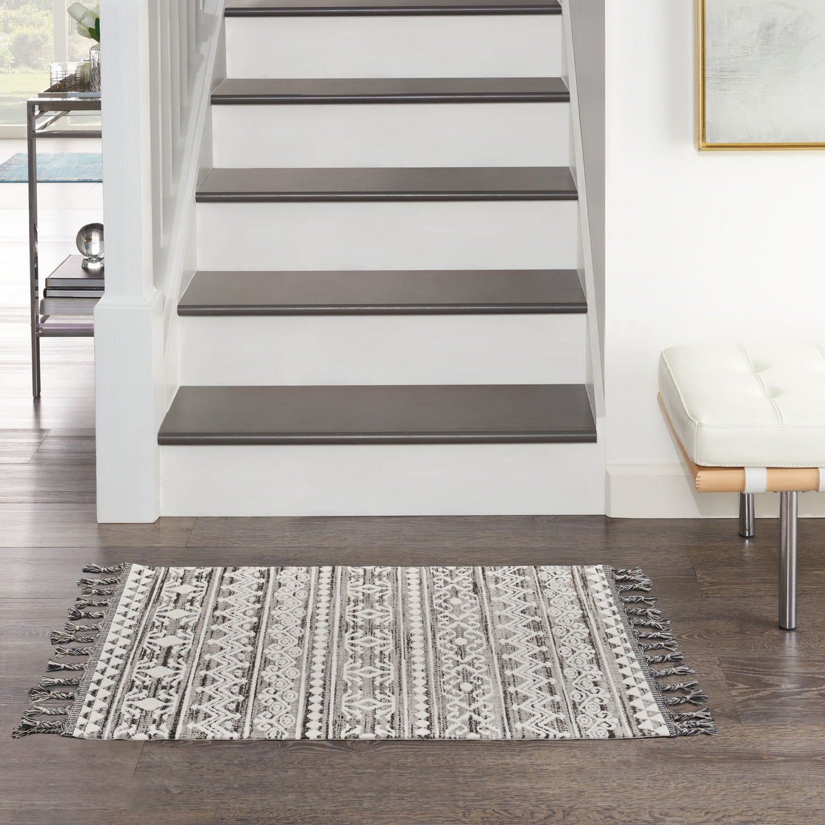 Asilah ASI03 Grey Ivory Rug - room scene