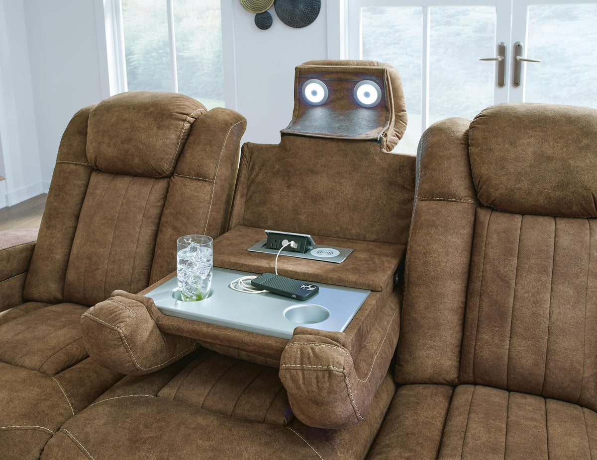 Wolfridge PWR REC Sofa with ADJ Headrest Faux Leather
